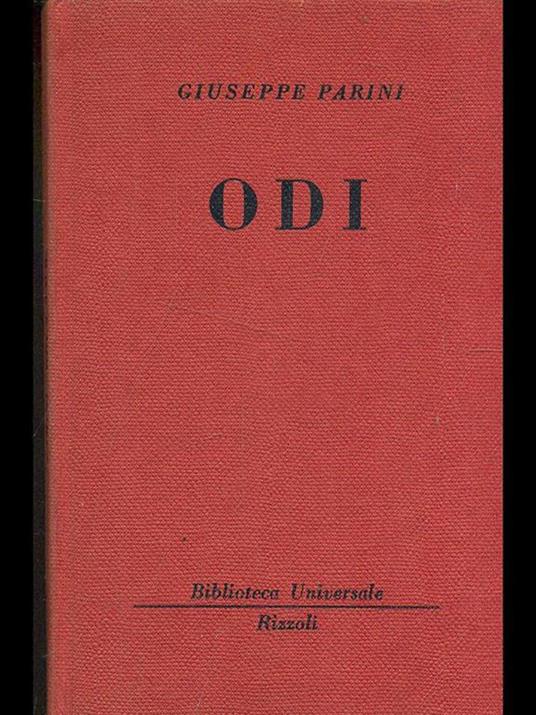 Odi - Giuseppe Parini - copertina