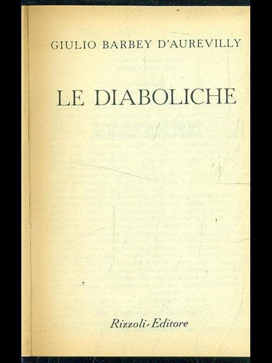 Le diaboliche - Jules-Amédée Barbey d'Aurevilly - copertina