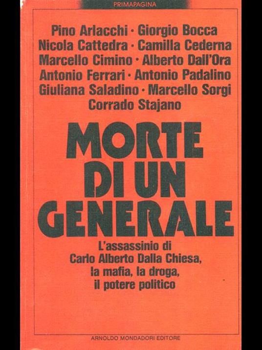 Morte di un generale - copertina