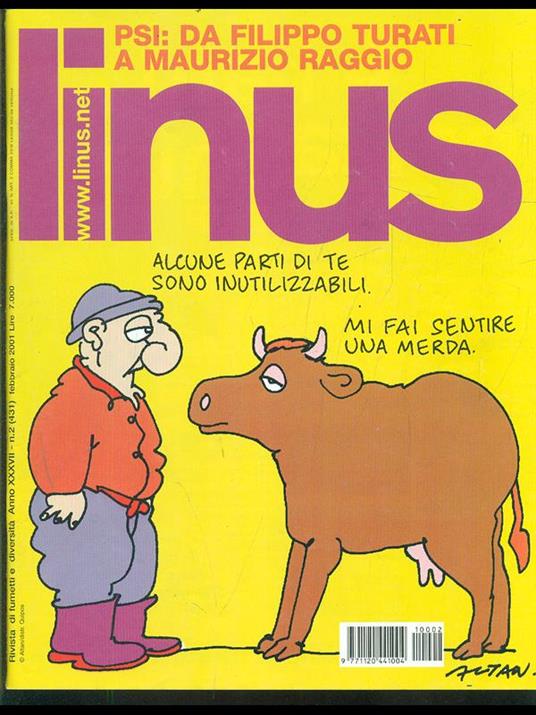Linus n. 2/febbraio 2001 - copertina