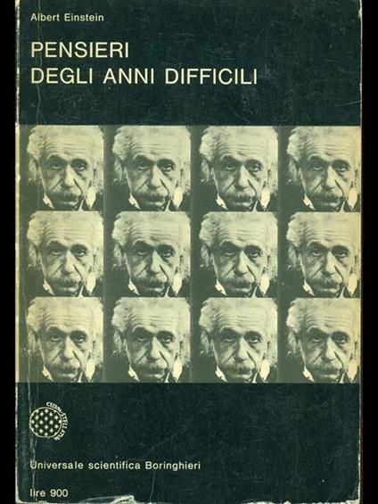 Pensieri degli anni difficili - Albert Einstein - copertina