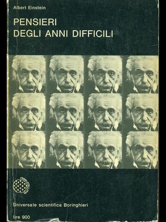 Pensieri degli anni difficili - Albert Einstein - copertina