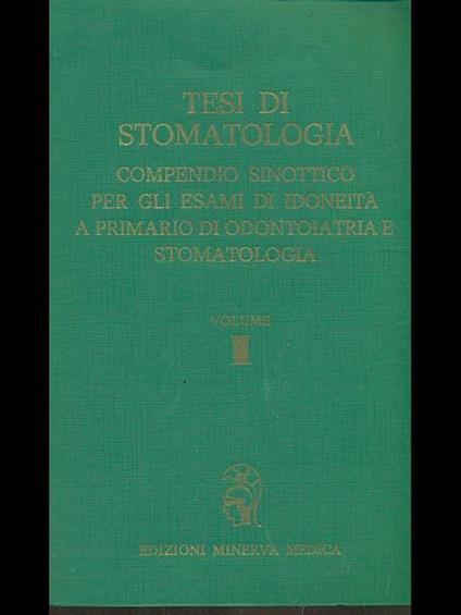 Tesi di stomatologia - copertina