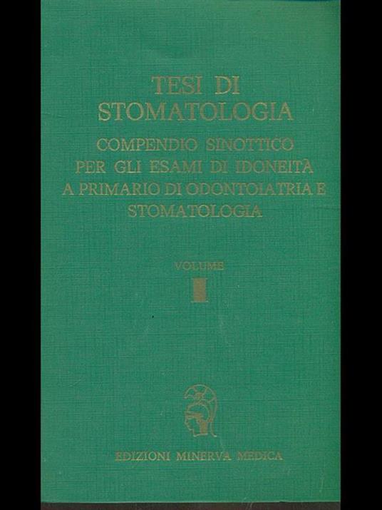 Tesi di stomatologia - copertina