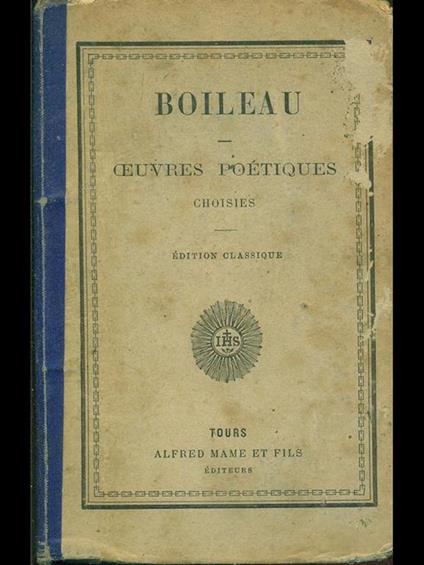 Å’uvres poétiques - Nicolas Boileau - copertina