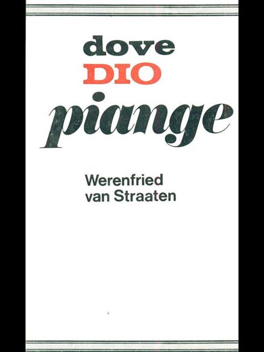 Dove Dio piange - Werenfried Van Straaten - copertina