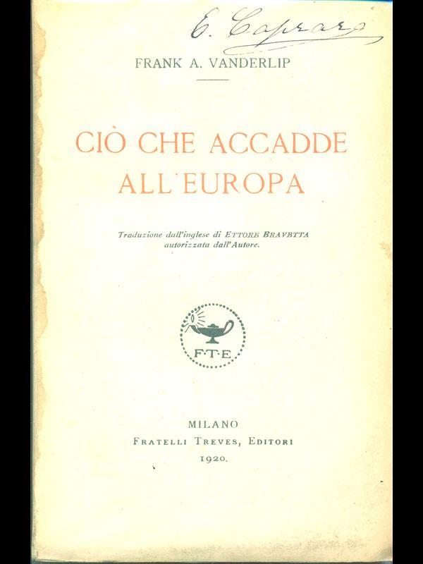 Ciò che accadde all'Europa