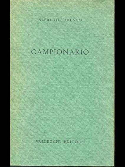 Campionario - Alfredo Todisco - copertina