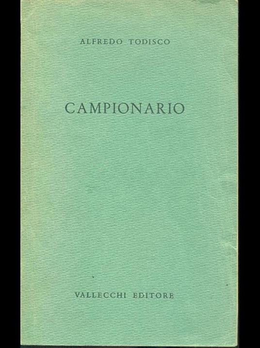 Campionario - Alfredo Todisco - copertina