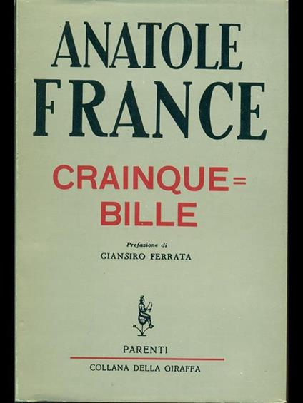 Crainquebille - Anatole France - copertina