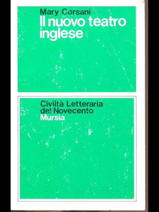 Il nuovo teatro inglese - Mary Corsani - copertina