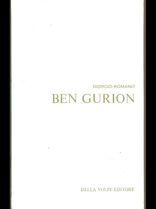 Ben Gurion - Giorgio Romano - copertina