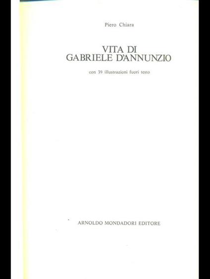 Vita di Gabriele D'Annunzio - Piero Chiara - copertina