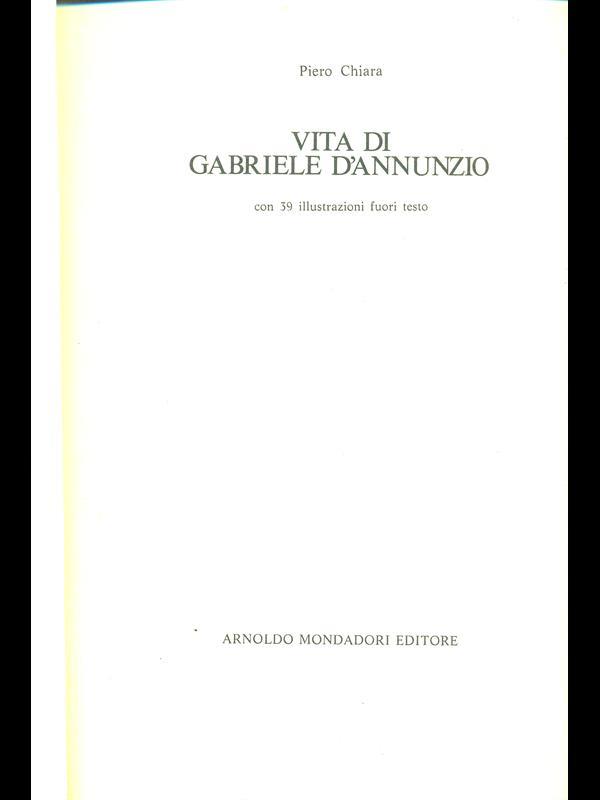 Vita di Gabriele D'Annunzio
