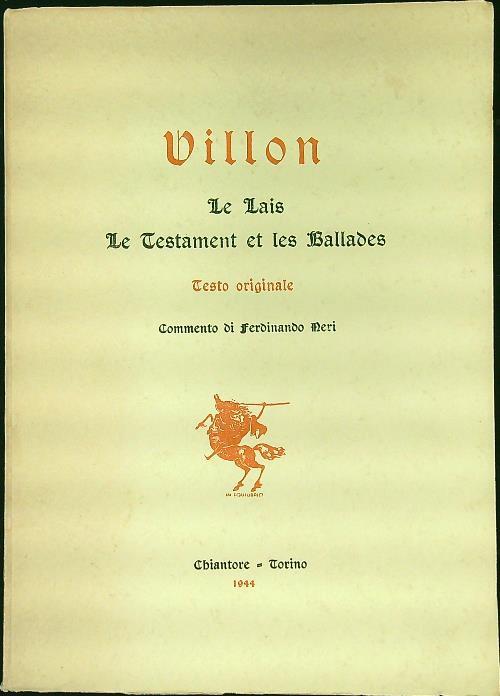 Le Lais, le Testament et les Ballades