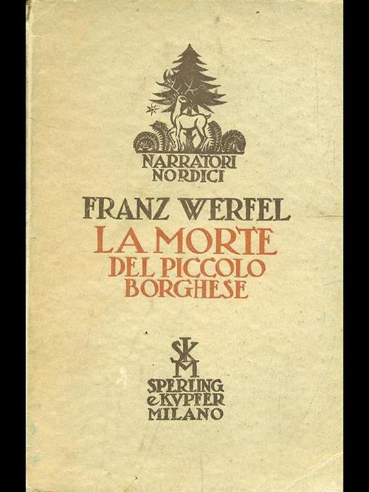 La morte del piccolo borghese - Franz Werfel - copertina