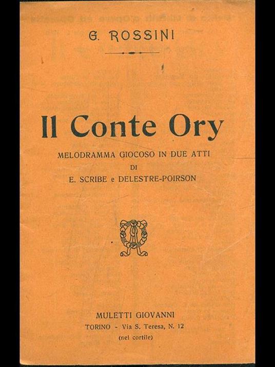 Il conte Ory - Gioachino Rossini - copertina