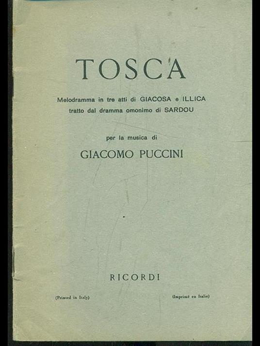 Tosca - Giacomo Puccini - copertina