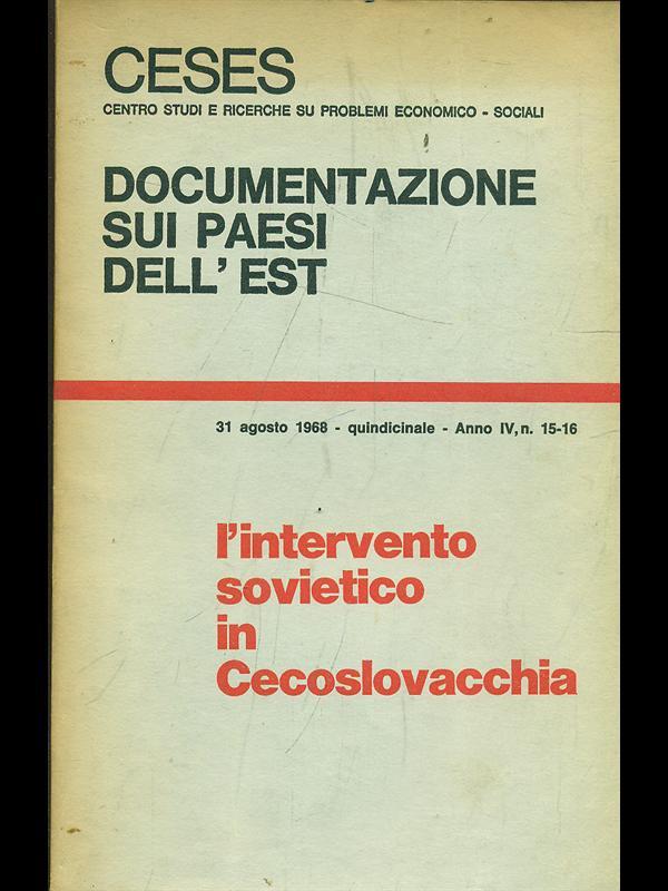 L' intervento sovietico in Cecoslovacchia