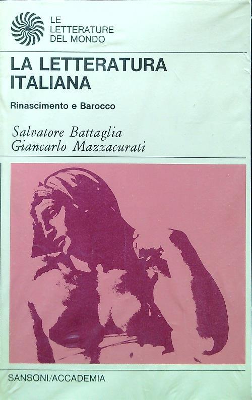 La letteratura italiana Rinascimento e Barocco