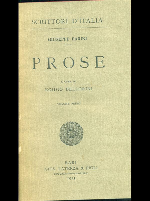 Prose. Vol. I