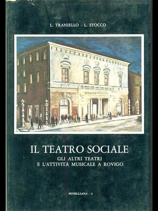 Il Teatro sociale - Francesco Traniello,Stocco - copertina
