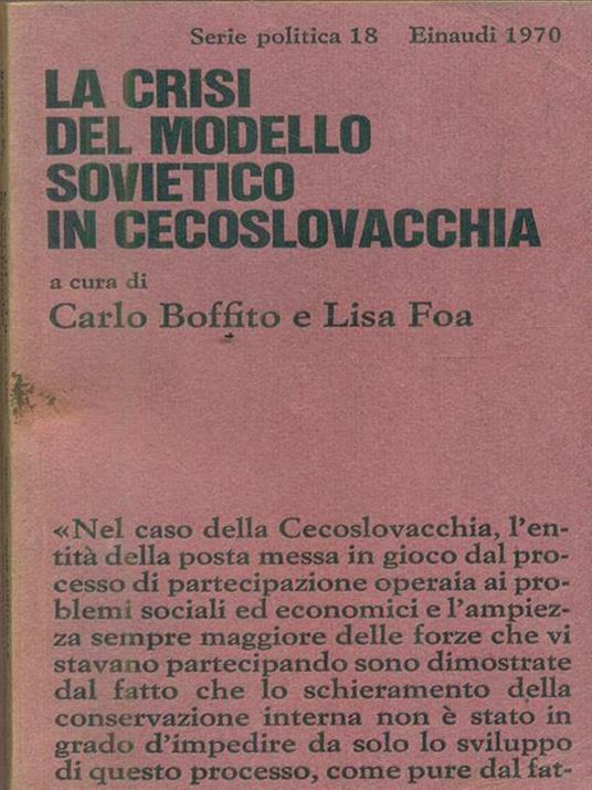 La crisi del modello sovietico in Cecoslovacchia - copertina