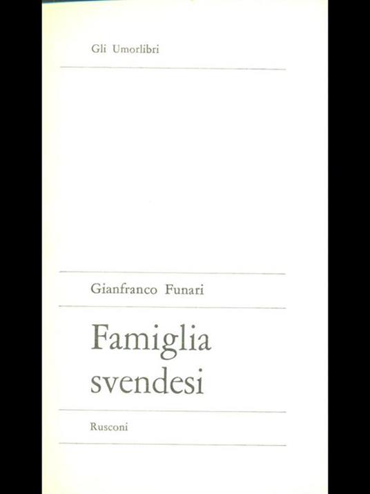 Famiglia svendesi - copertina