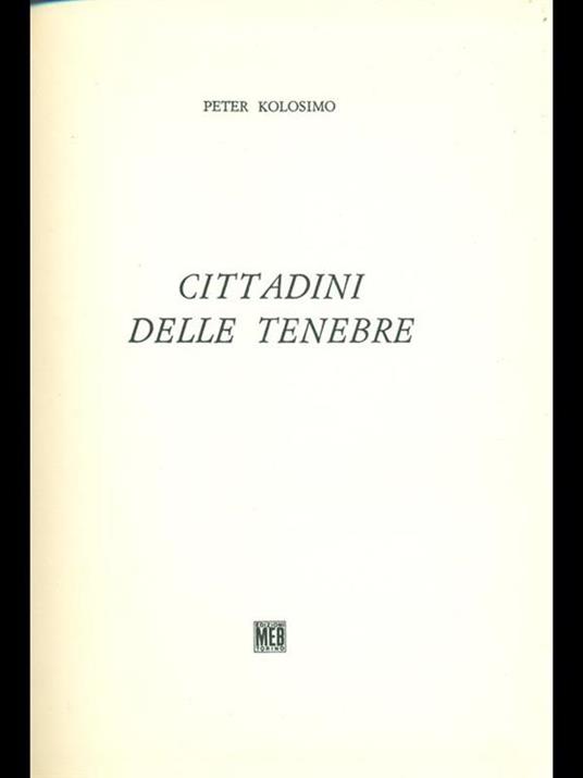 Cittadini delle tenebre - Peter Kolosimo - copertina