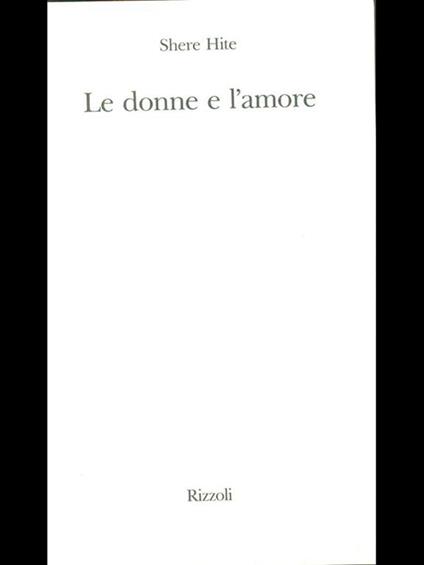 Le donne e l'amore - Shere Hite - copertina