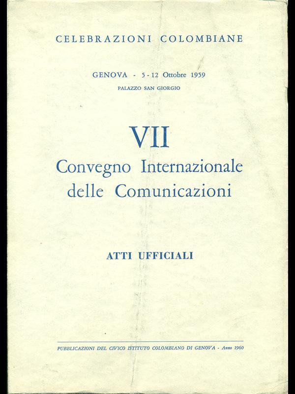 7°convegno Internazionale delle Comunicazioni