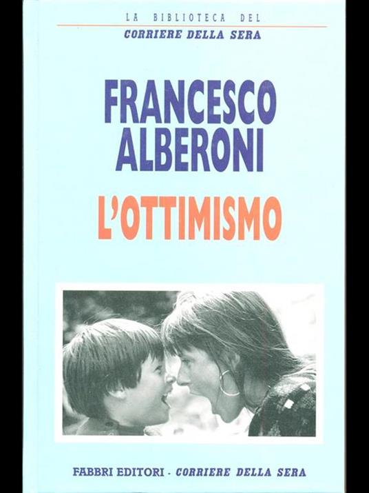 L' Ottimismo - Francesco Alberoni - copertina