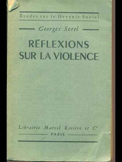 Reflexions sur la violence - copertina
