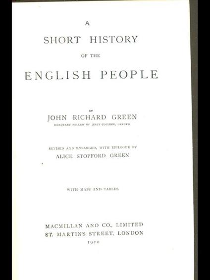 A short history of the english people - John R. Talbott - copertina