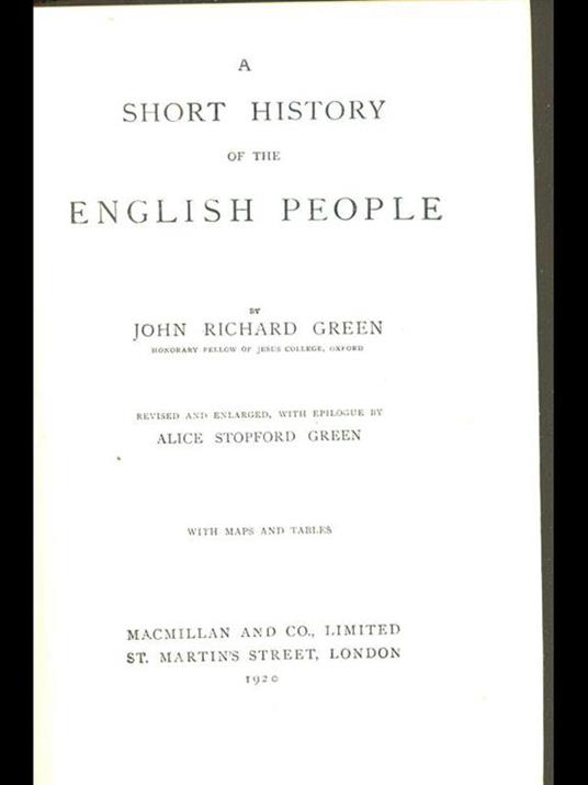 A short history of the english people - John R. Talbott - copertina