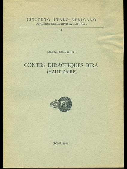 Contes didactiques bira - copertina