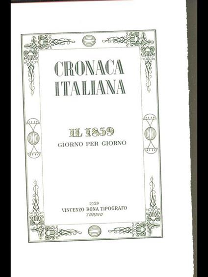 Cronaca Italiana. Il 1859 giorno per giorno - copertina