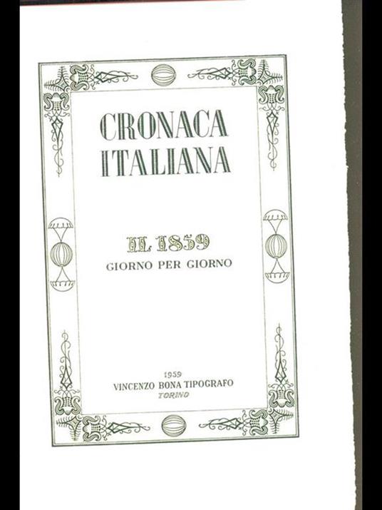 Cronaca Italiana. Il 1859 giorno per giorno - copertina