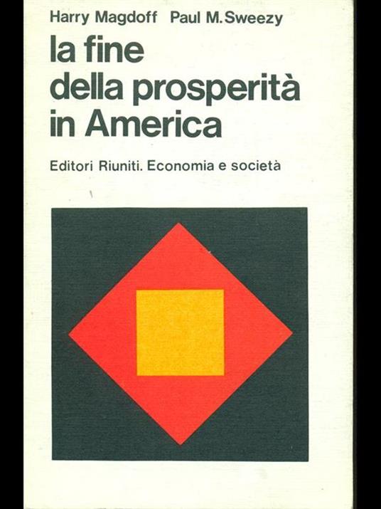 La fine della prosperità in America - copertina