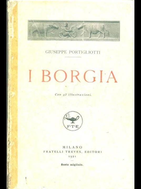 I Borgia - Giuseppe Portigliotti - copertina