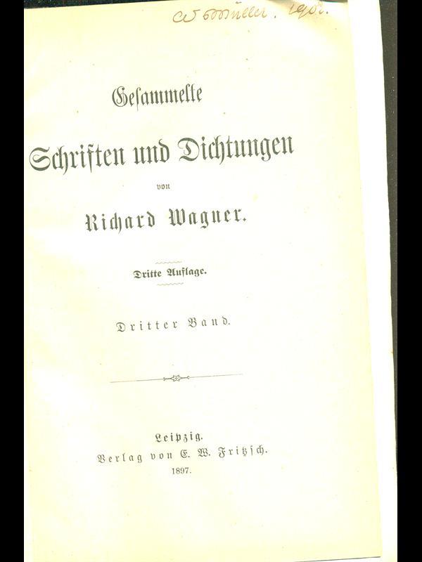 Wagners Werke III