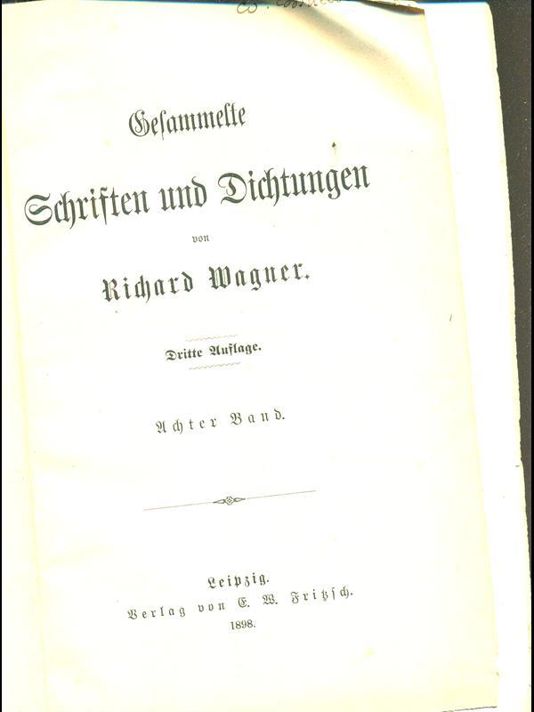Wagners Werke VIII