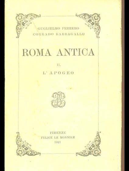 Roma Antica II l'apogeo - copertina