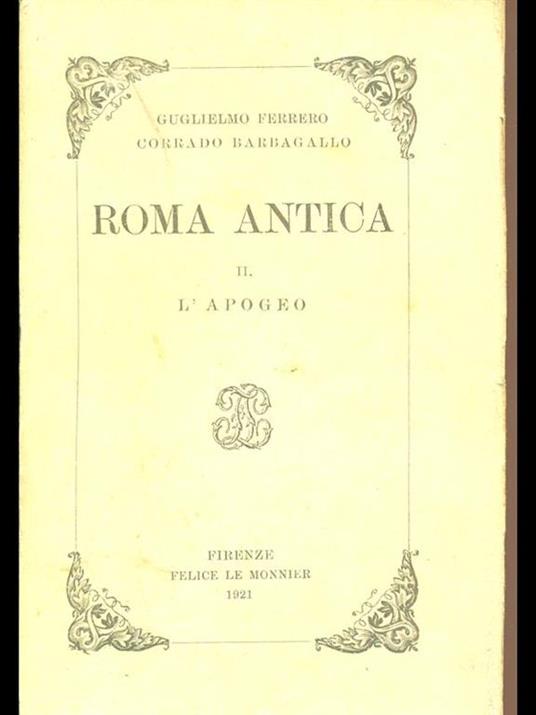 Roma Antica II l'apogeo - copertina