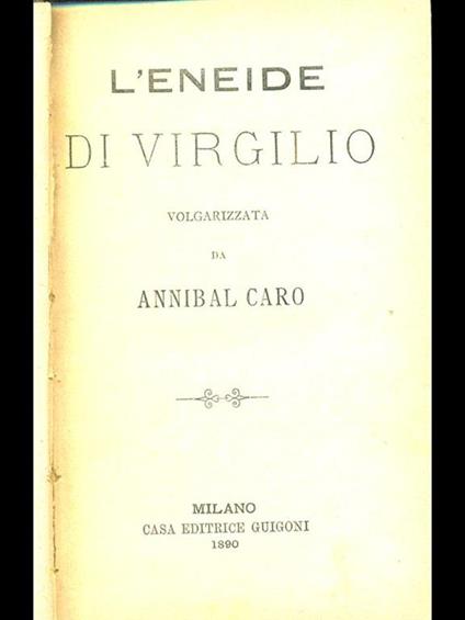 L' eneide - Publio Virgilio Marone - copertina