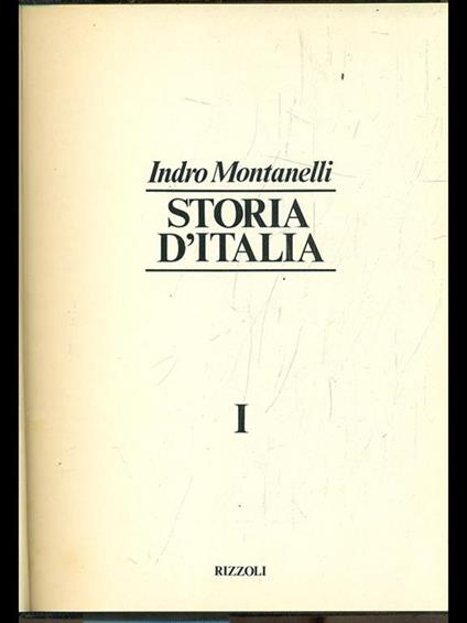 Storia d'Italia - Indro Montanelli - copertina