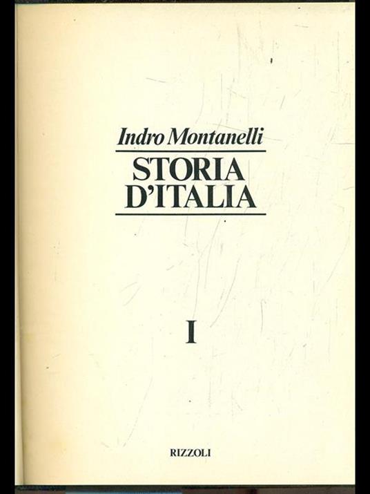 Storia d'Italia - Indro Montanelli - copertina