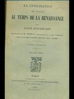 La civilisation en Italie au temps de la Renaissance