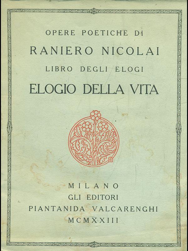 Elogio della vita