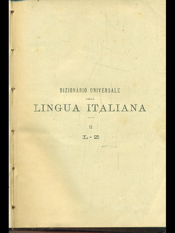 Nuovo dizionario universale della lingua italianavol. II L-Z